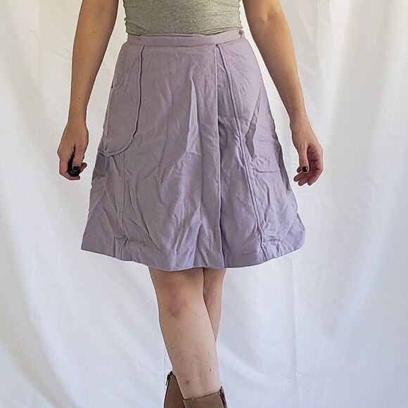 60s Periwinkle‎ Worsted Wool(?) Wrap Skirt - Picture 1 of 4